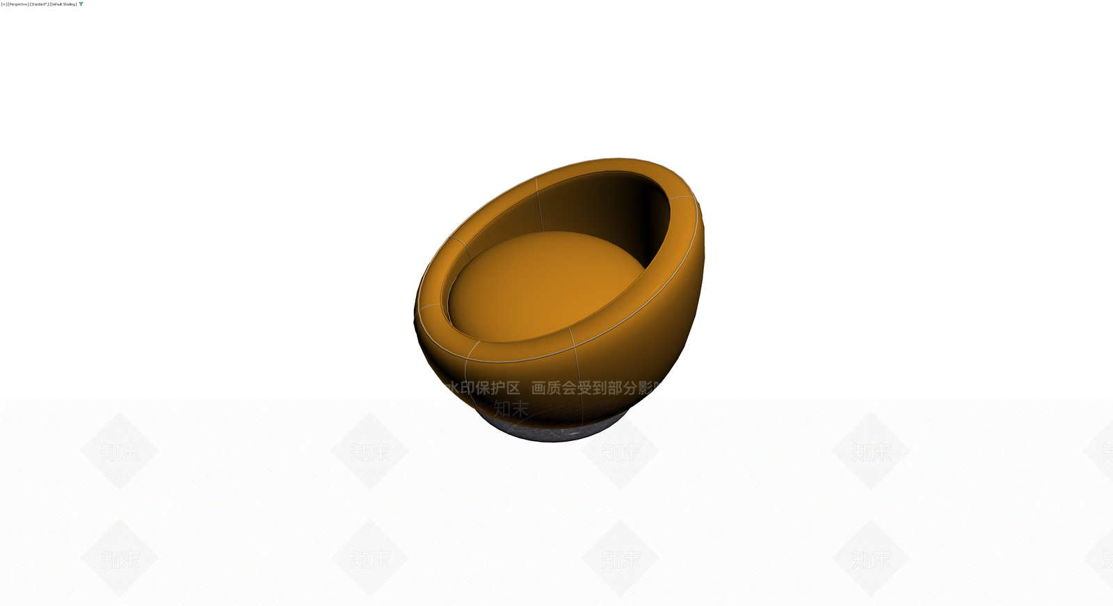 橙色圆形休闲椅3D模型下载【ID:1230159985】