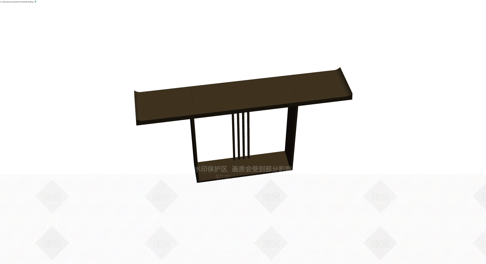 深褐色现代风格置物架3D模型下载【ID:1230117225】