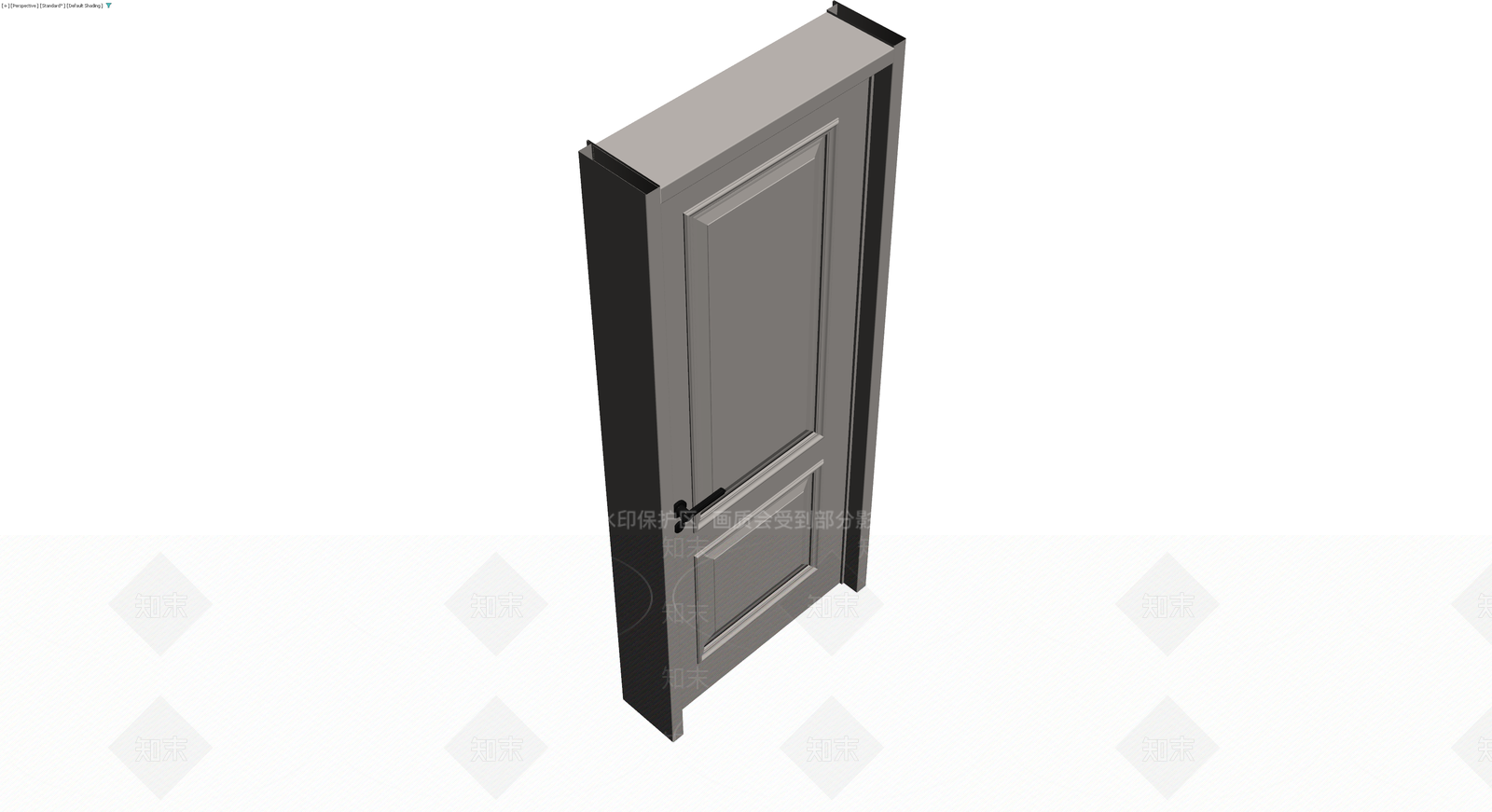 灰色两板门带框3D模型下载【ID:1229959670】