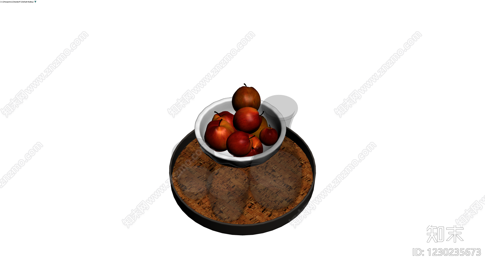 果盘与玻璃器皿组合3D模型下载【ID:1230235673】