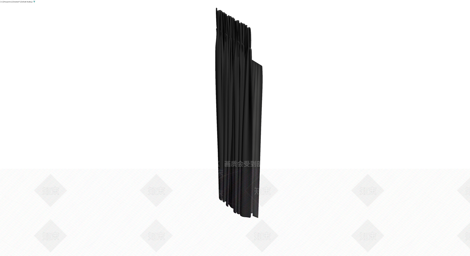 灰色布艺窗帘3D模型下载【ID:1230547901】