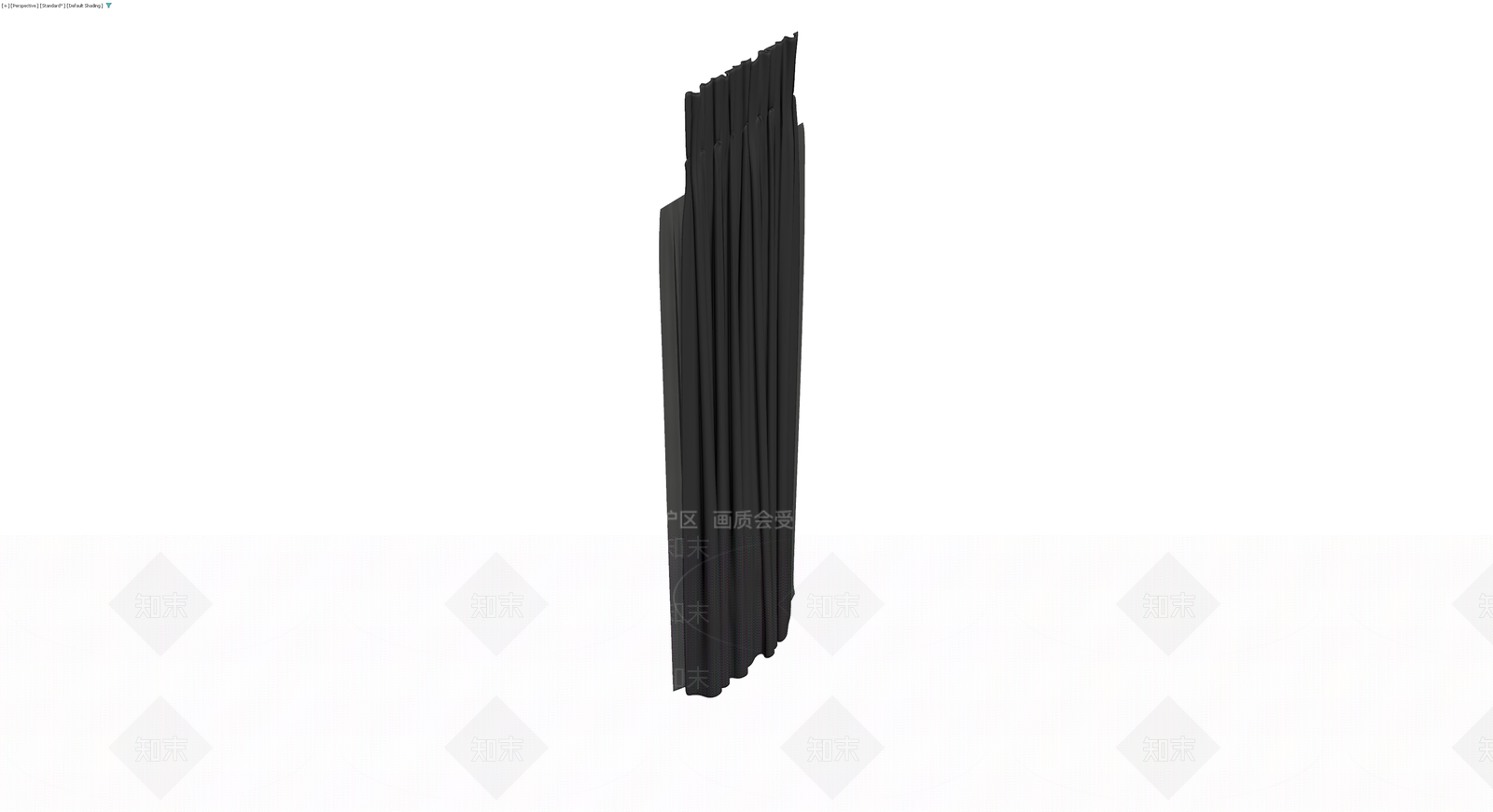 灰色布艺窗帘3D模型下载【ID:1230547901】