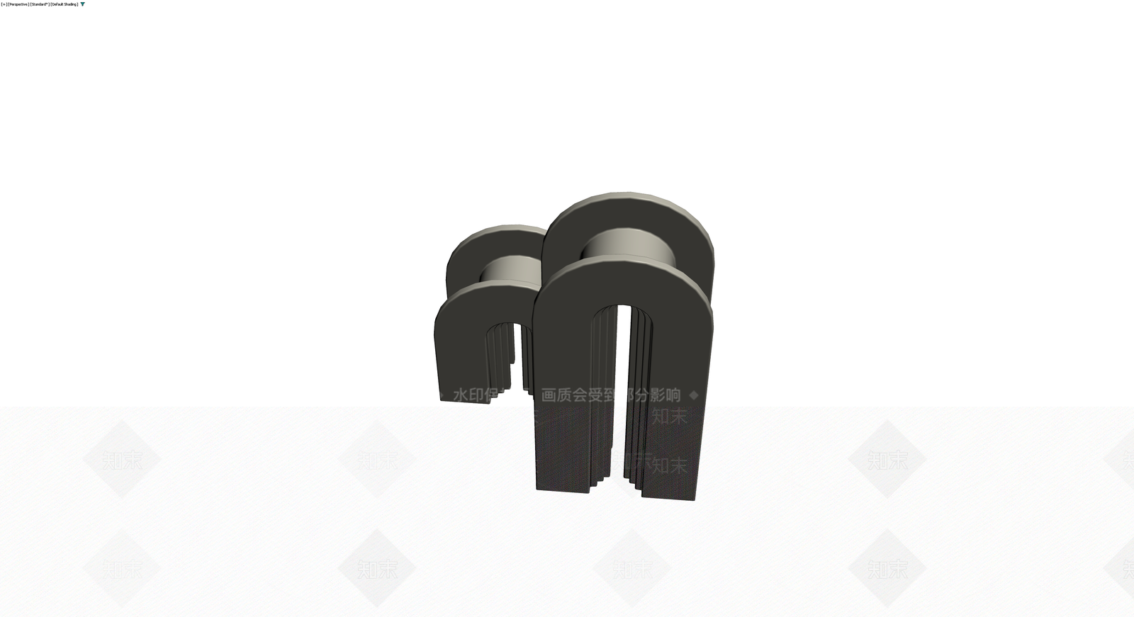 双U型线槽/导轨组件3D模型下载【ID:1229894203】