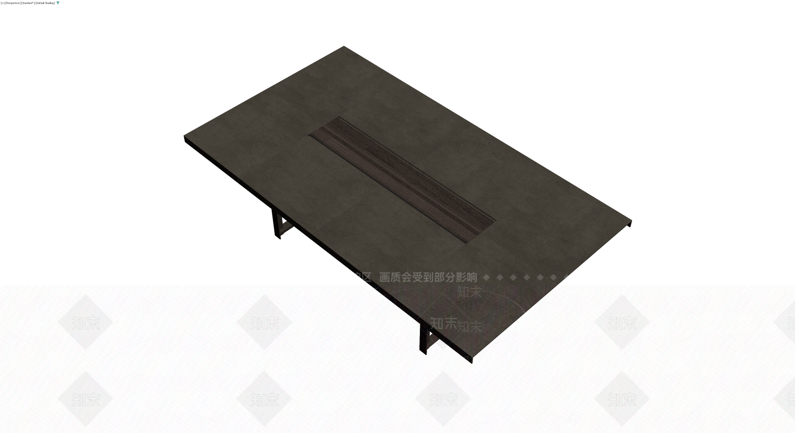现代深色长桌3D模型下载【ID:1230791367】