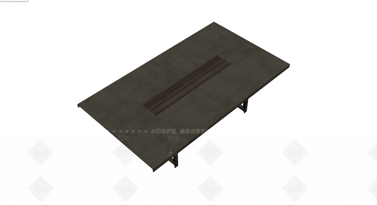 现代深色长桌3D模型下载【ID:1230791367】