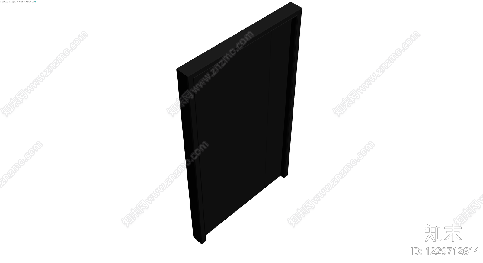 黑色智能门锁成品门3D模型下载【ID:1229712614】