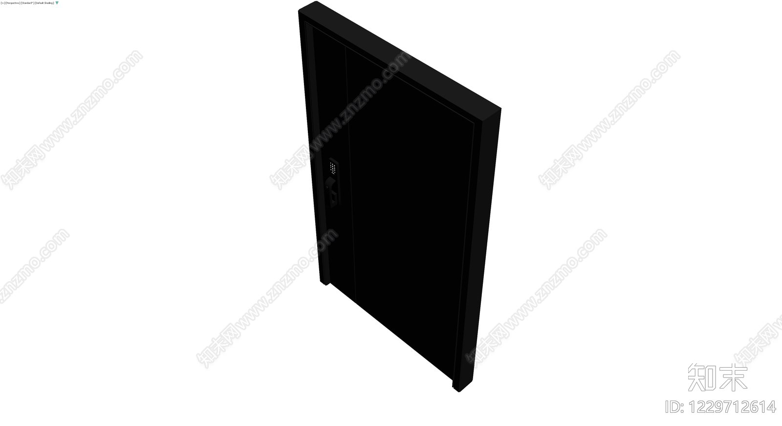 黑色智能门锁成品门3D模型下载【ID:1229712614】