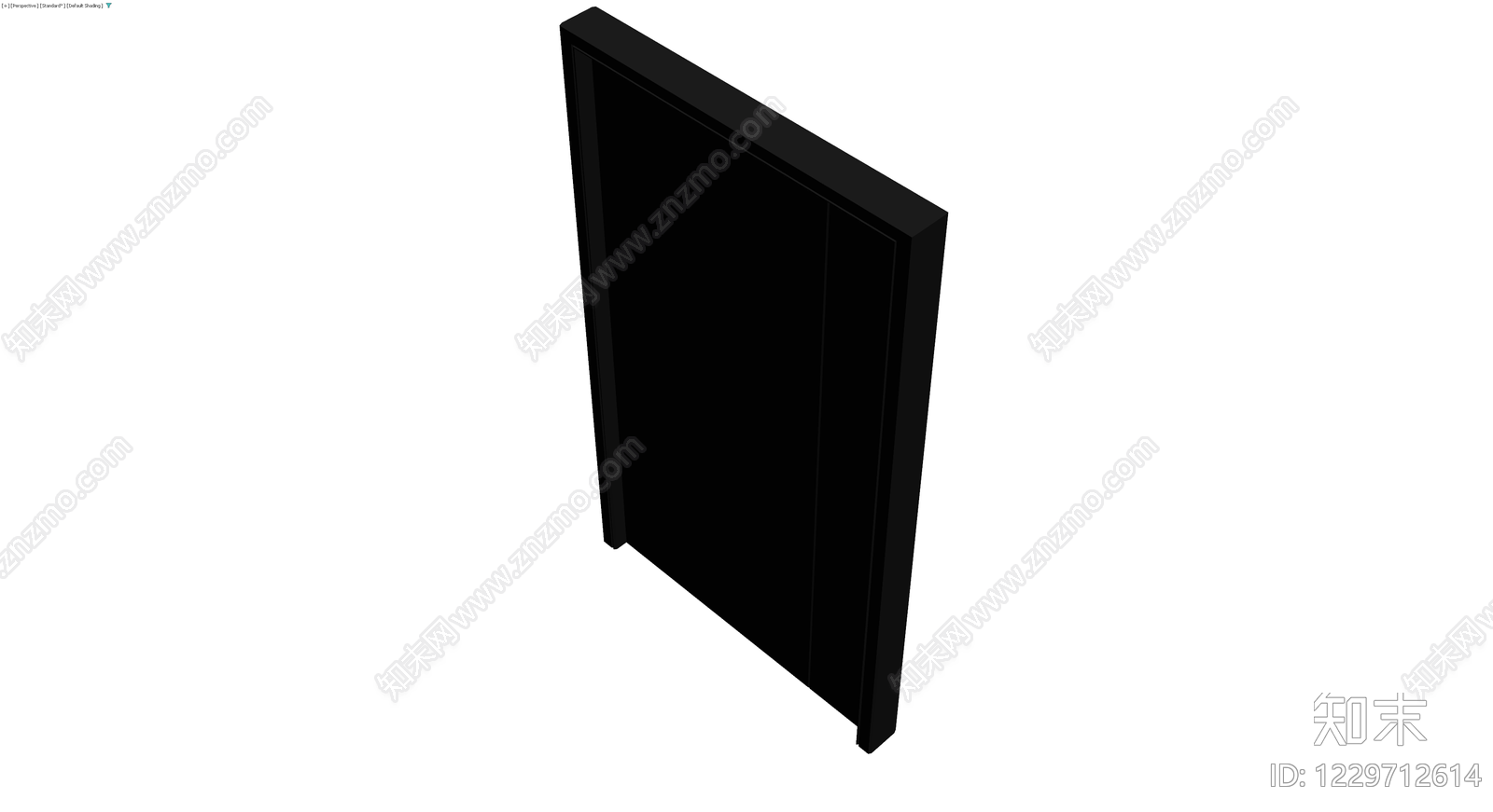 黑色智能门锁成品门3D模型下载【ID:1229712614】