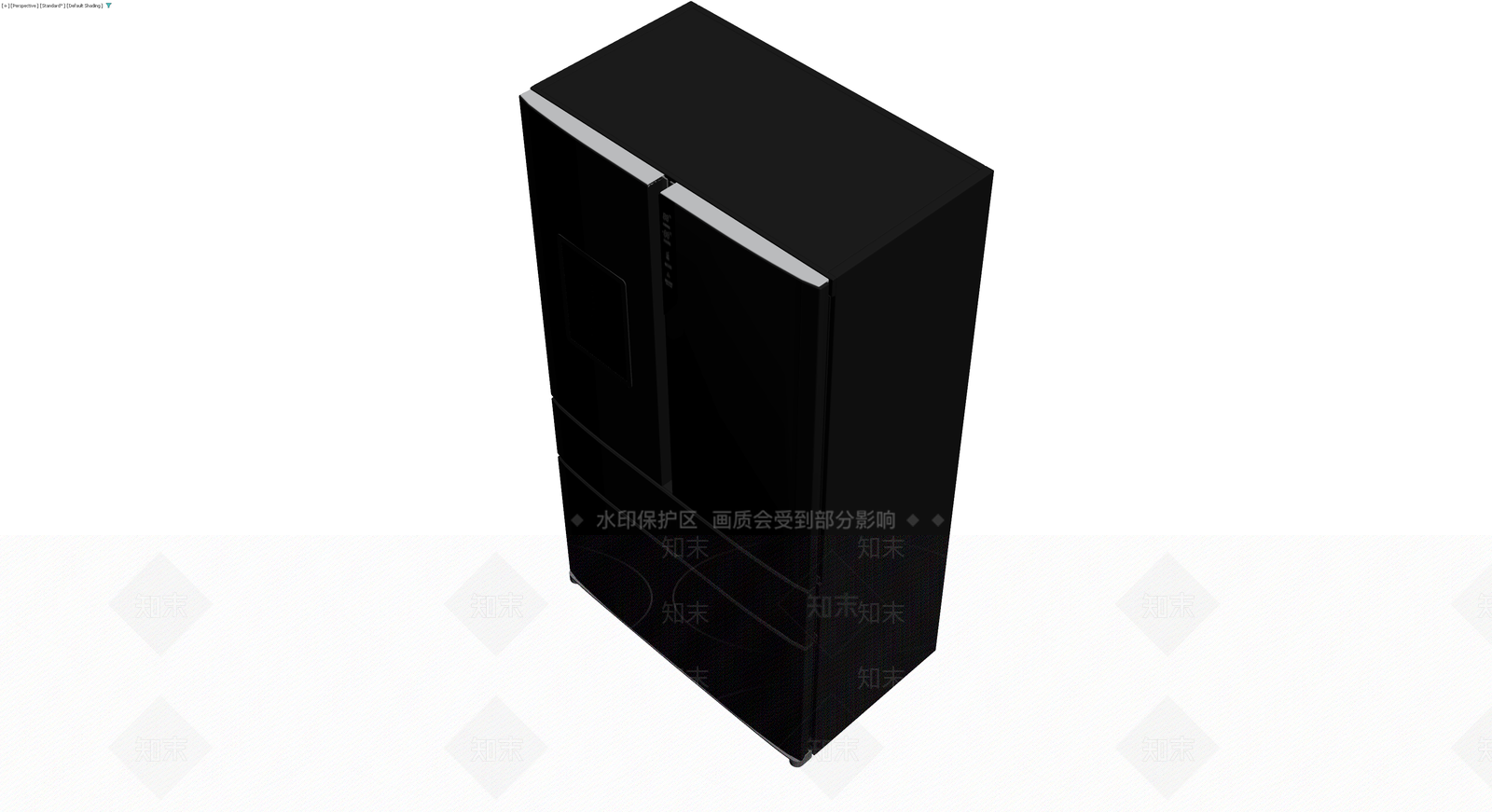 黑色多门冰箱模型3D模型下载【ID:1229659117】