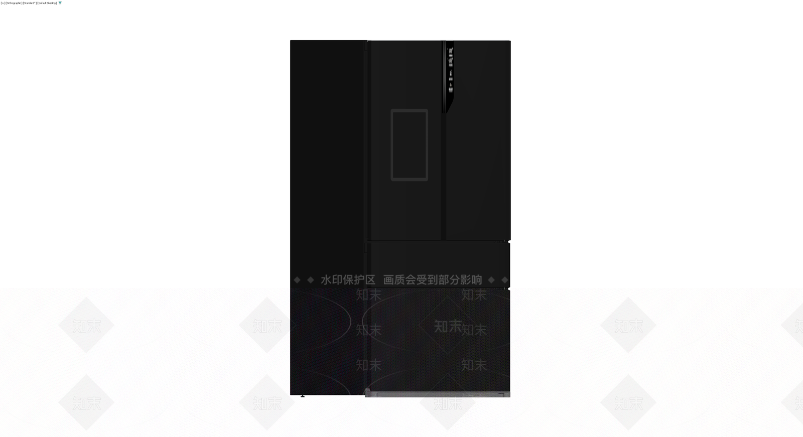 黑色多门冰箱模型3D模型下载【ID:1229659117】