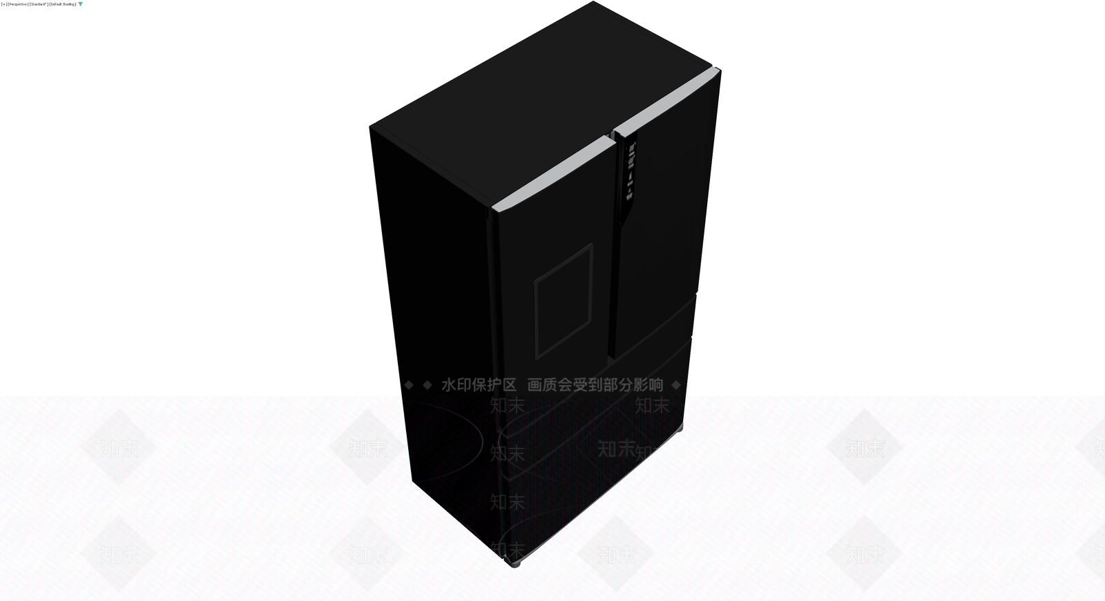 黑色多门冰箱模型3D模型下载【ID:1229659117】