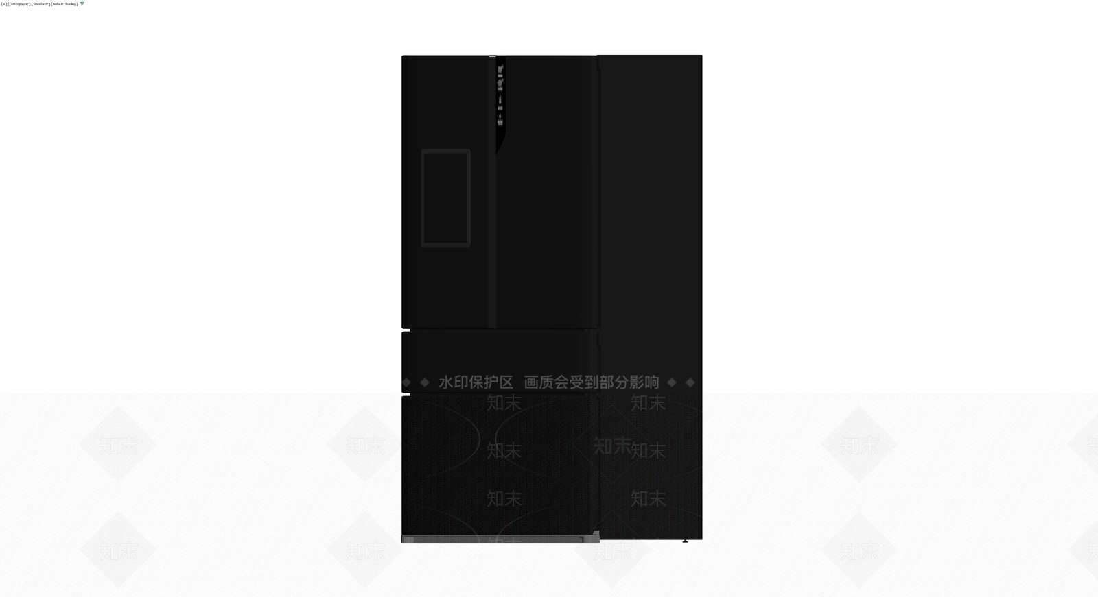 黑色多门冰箱模型3D模型下载【ID:1229659117】
