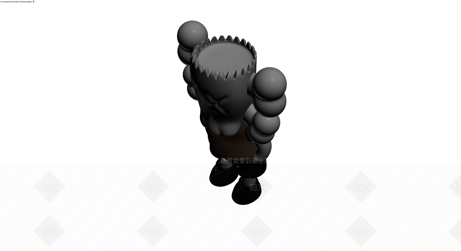KAWS风格人物雕塑灰模3D模型下载【ID:1230153997】