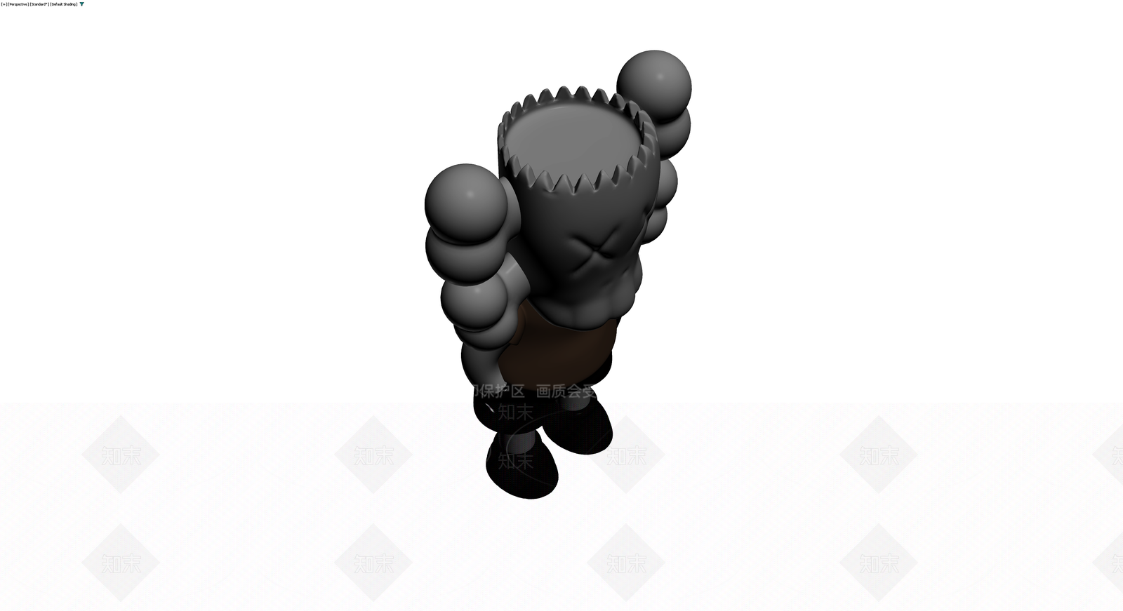 KAWS风格人物雕塑灰模3D模型下载【ID:1230153997】