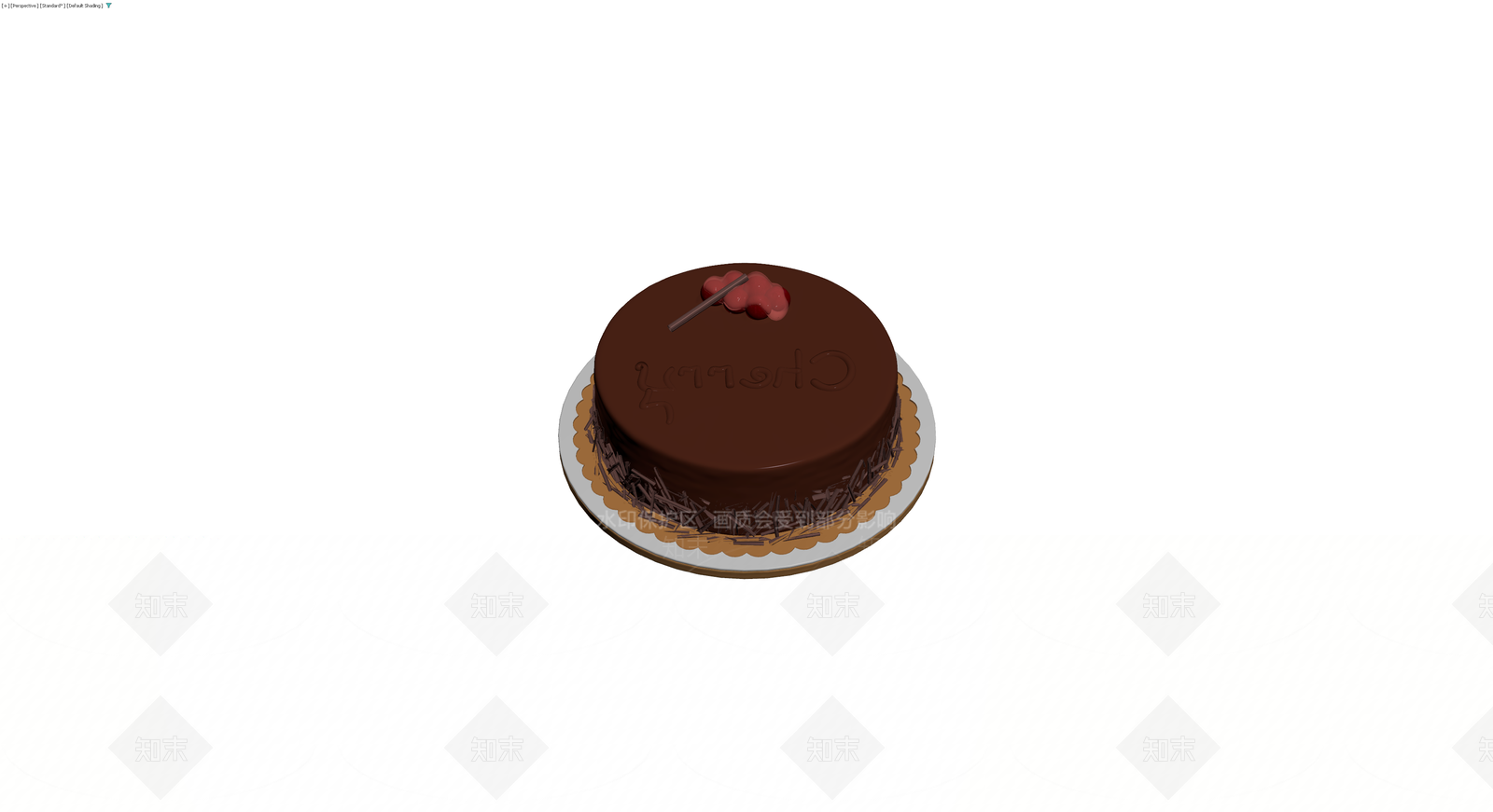 巧克力樱桃蛋糕模型3D模型下载【ID:1229847294】