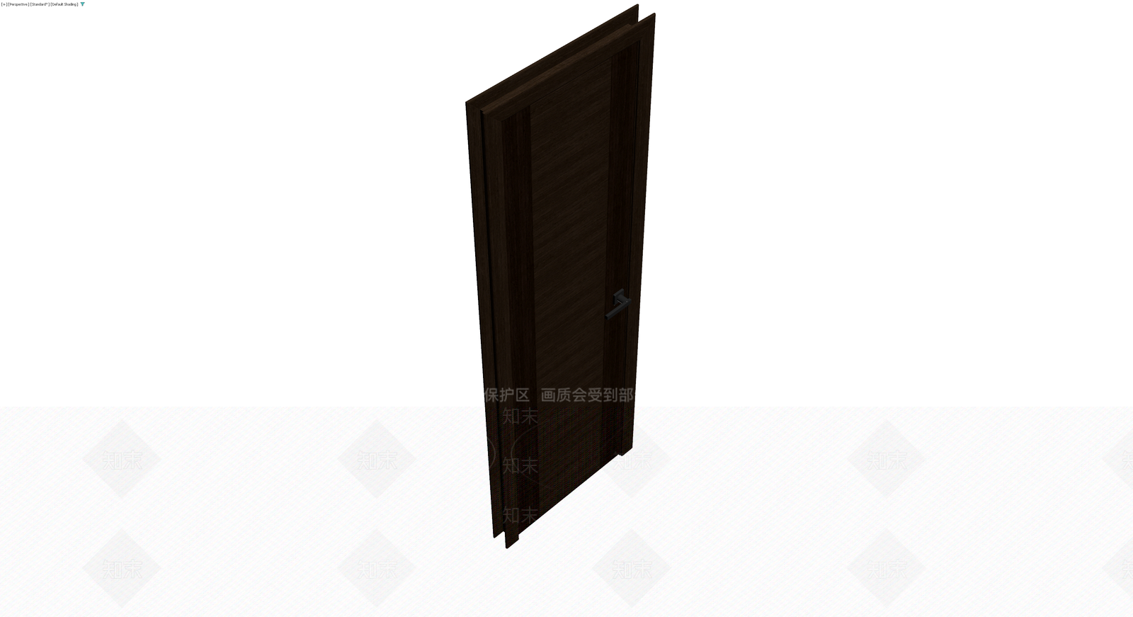 深色木纹成品门3D模型下载【ID:1229607410】