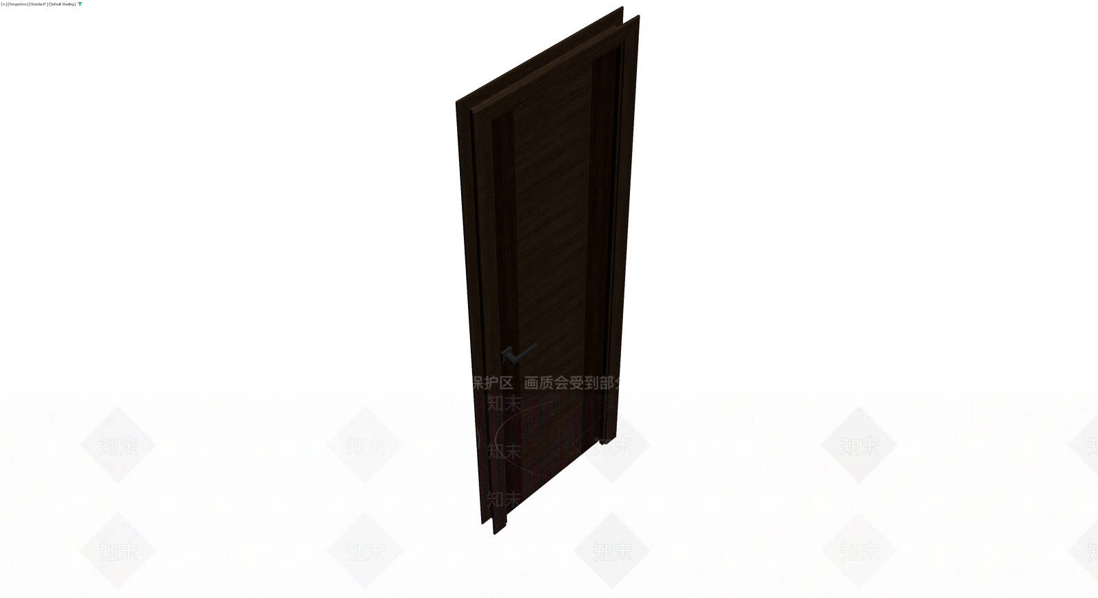 深色木纹成品门3D模型下载【ID:1229607410】