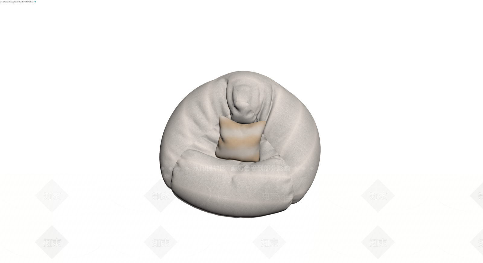 灰色布艺懒人沙发3D模型下载【ID:1230742396】