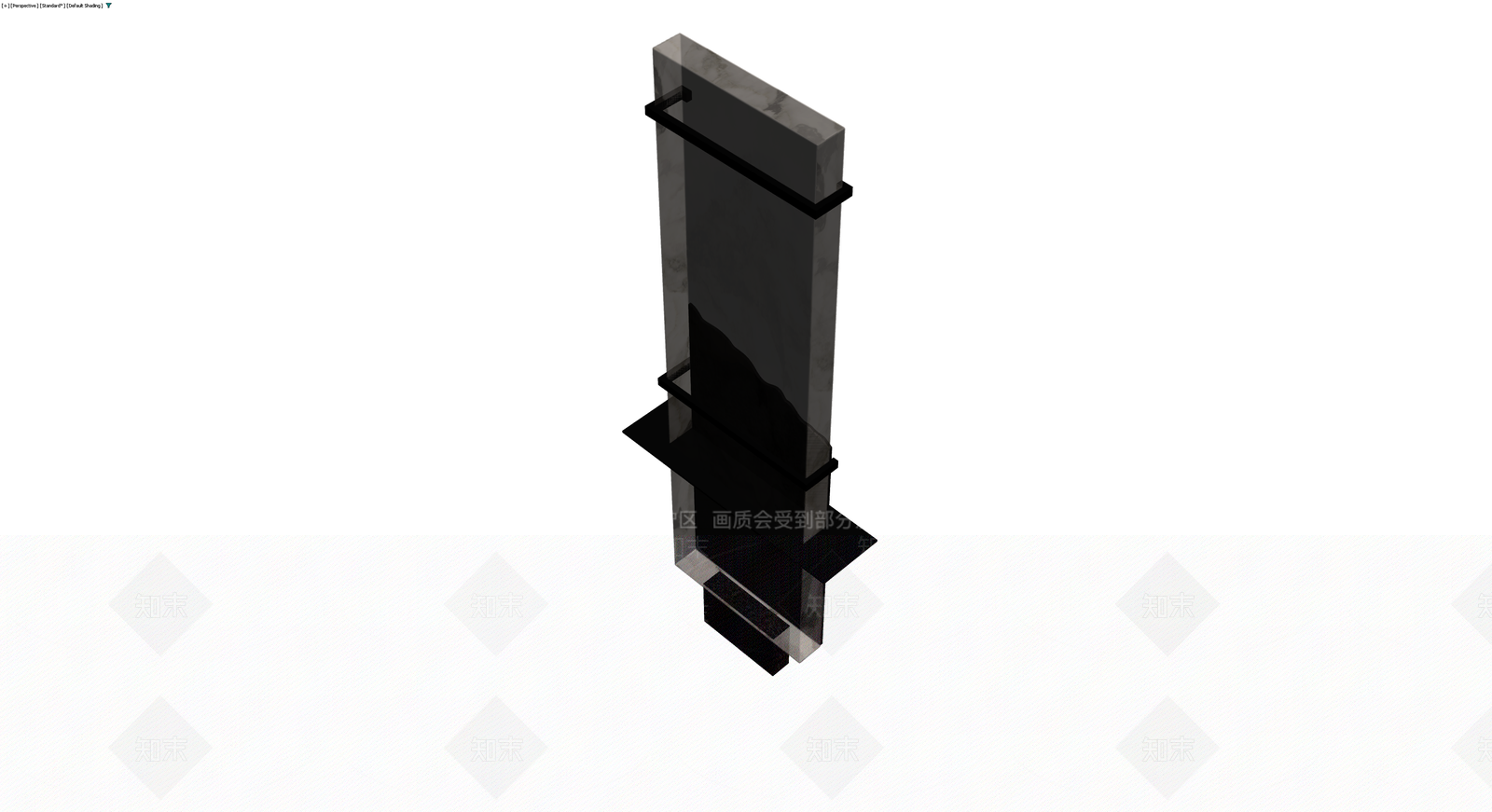 黑灰大理石屏风隔断3D模型下载【ID:1230728285】