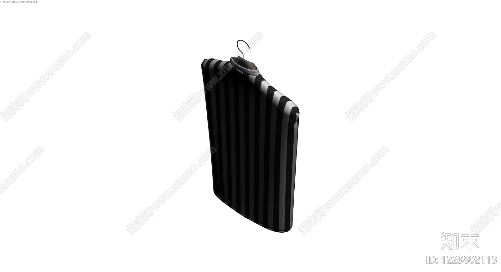 黑白条纹连体衣模型3D模型下载【ID:1229802113】