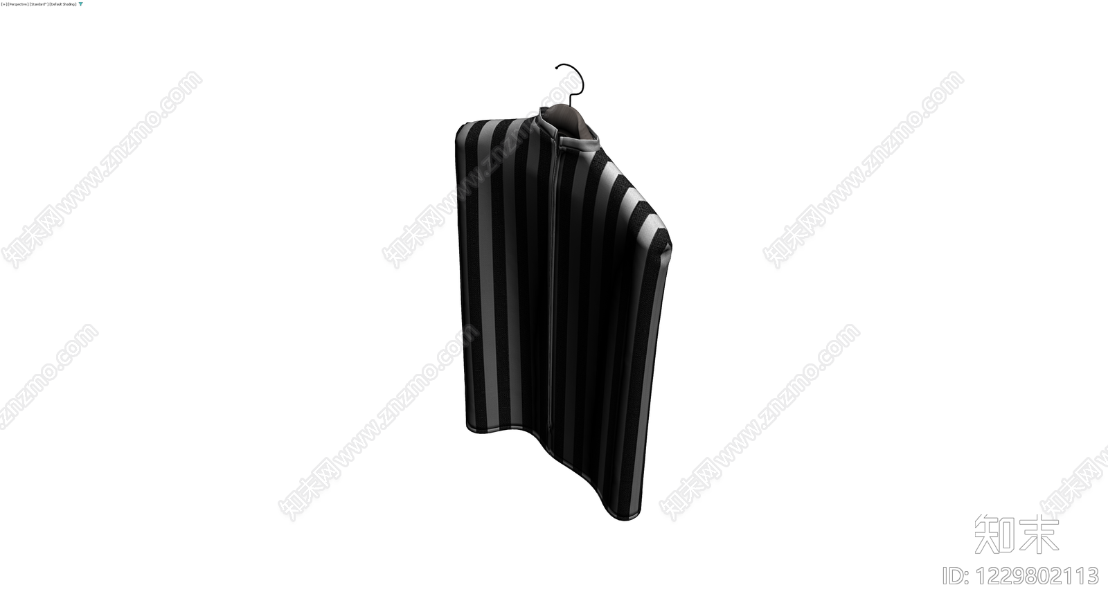 黑白条纹连体衣模型3D模型下载【ID:1229802113】