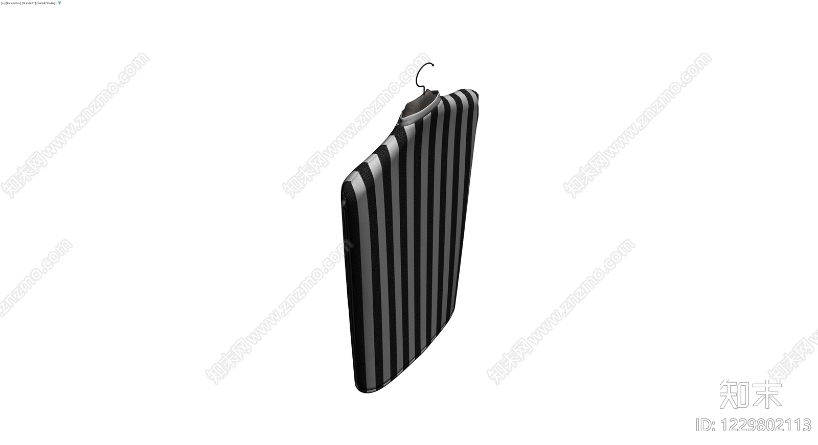 黑白条纹连体衣模型3D模型下载【ID:1229802113】
