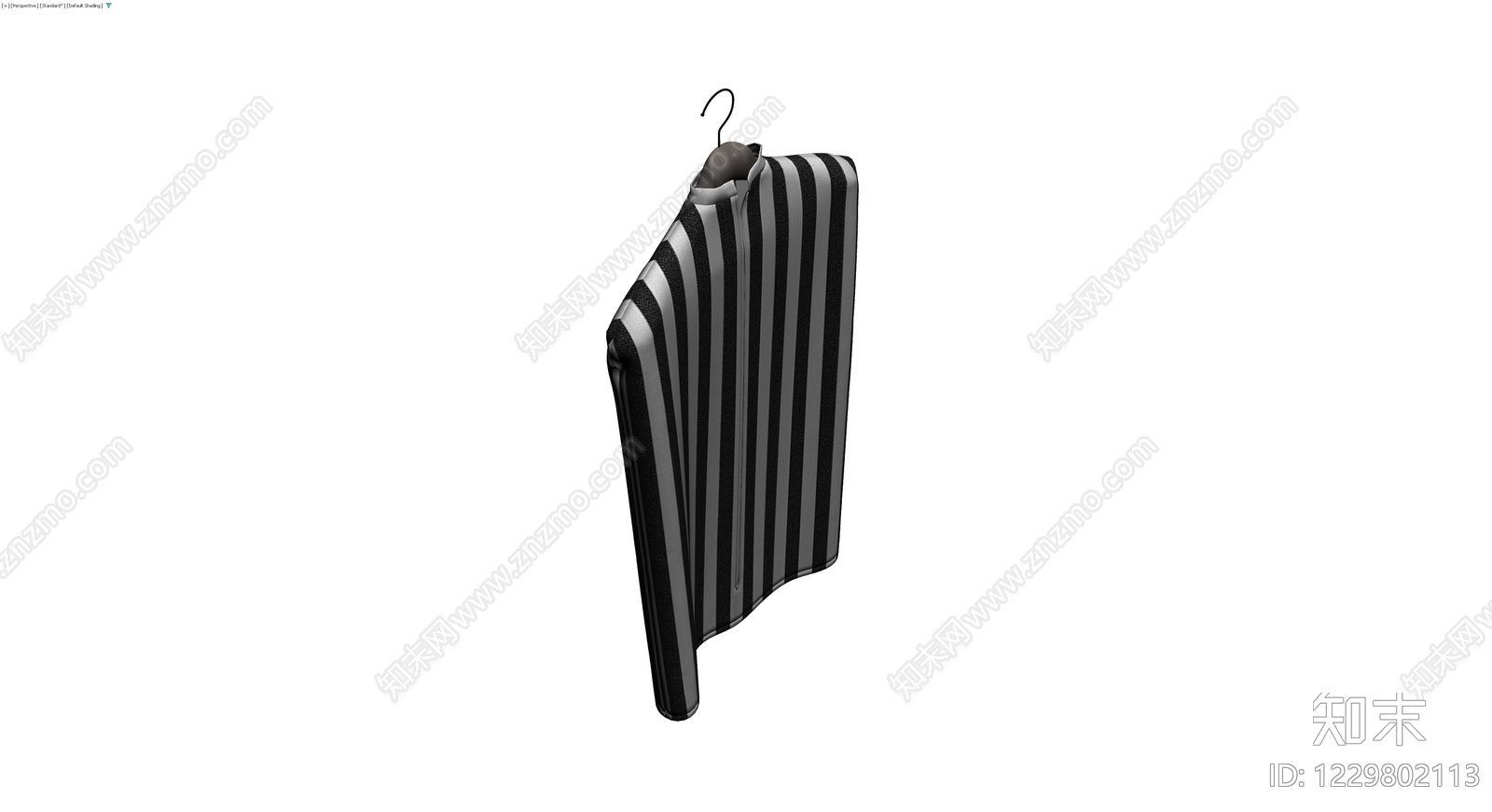 黑白条纹连体衣模型3D模型下载【ID:1229802113】