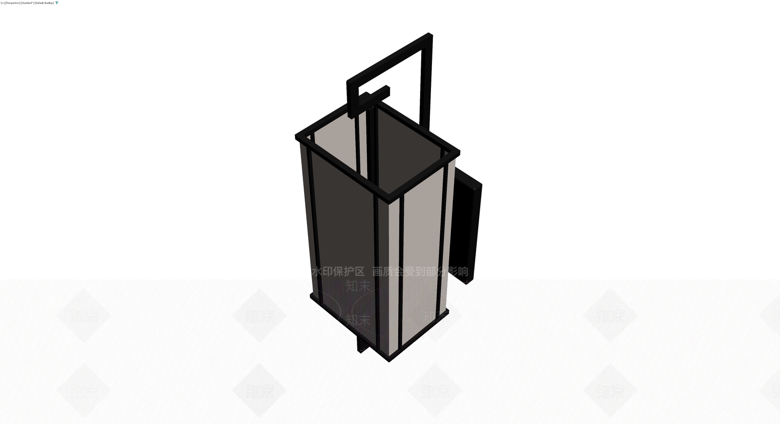 黑框米色面板屏风3D模型下载【ID:1230678396】
