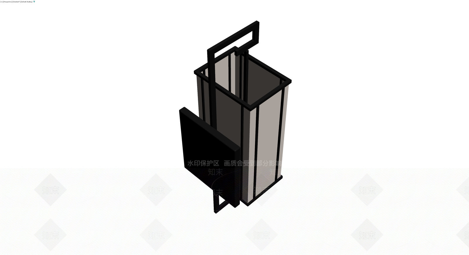 黑框米色面板屏风3D模型下载【ID:1230678396】