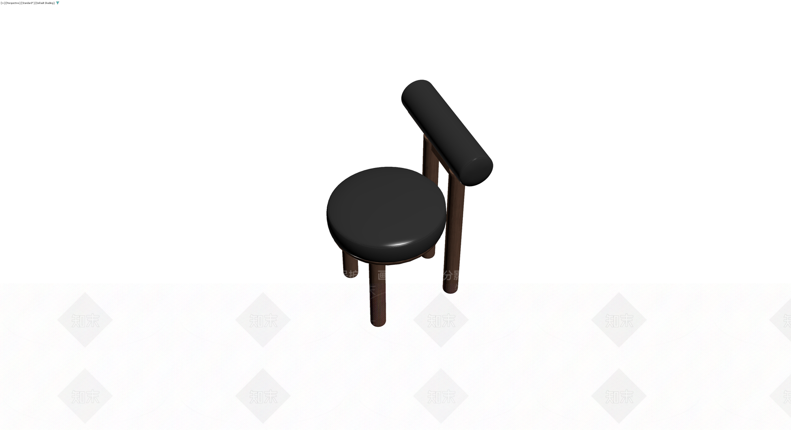 实木圆面软包椅3D模型下载【ID:1230720818】