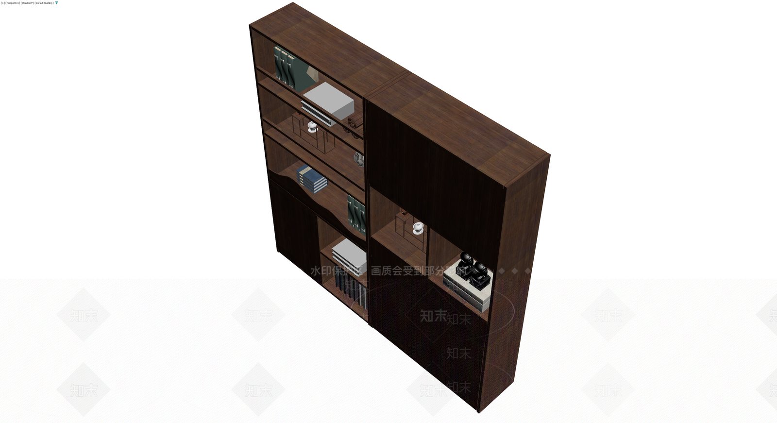 中式实木博古架组合3D模型下载【ID:1230128303】