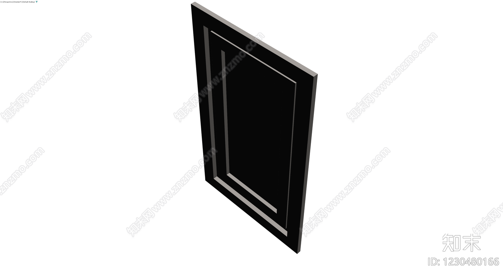 深灰镶板门体3D模型下载【ID:1230480166】