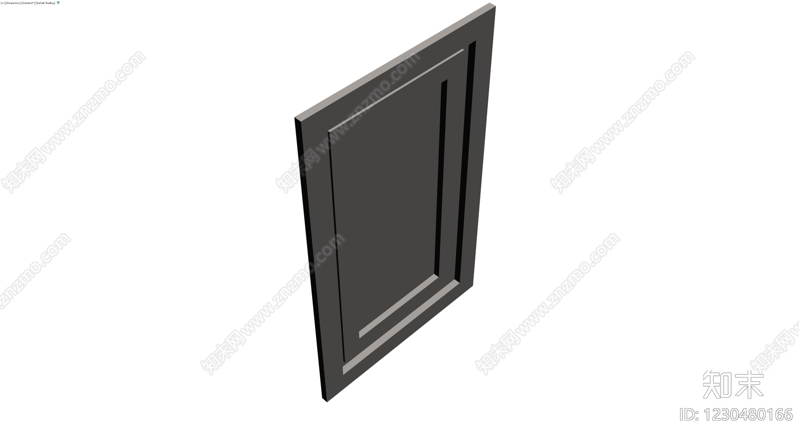 深灰镶板门体3D模型下载【ID:1230480166】