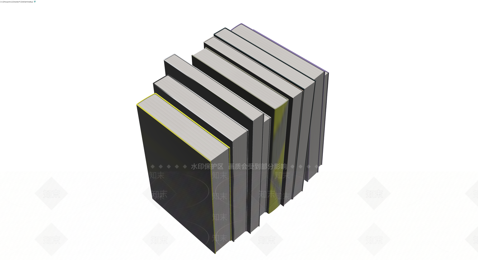 多本精装书籍组合3D模型下载【ID:1229915004】