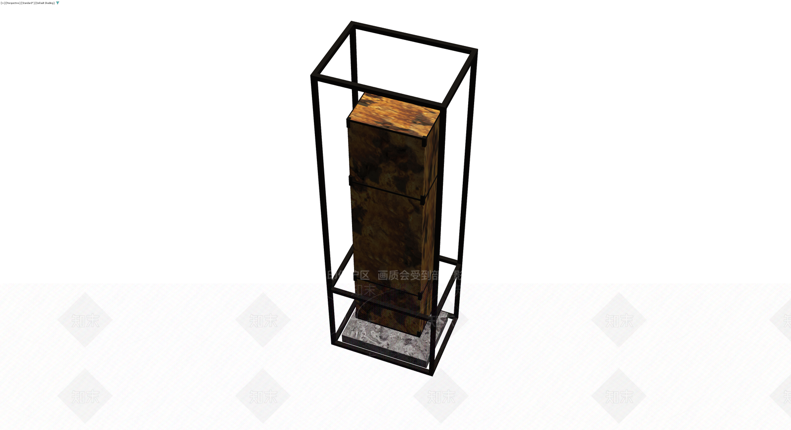 黑色金属框架展示柜3D模型下载【ID:1230660140】
