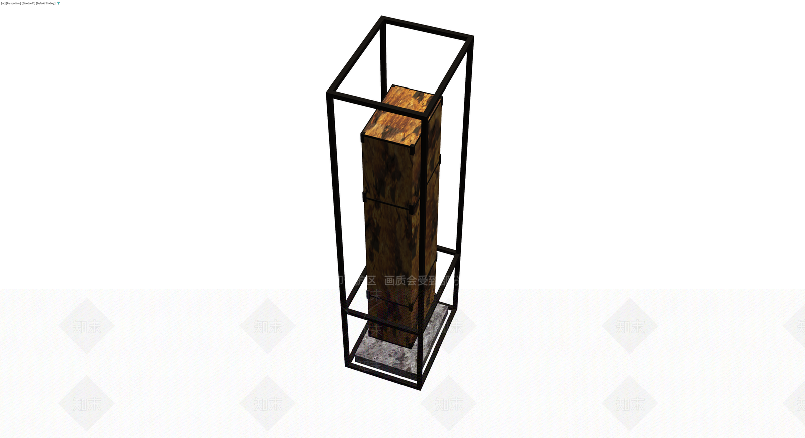 黑色金属框架展示柜3D模型下载【ID:1230660140】