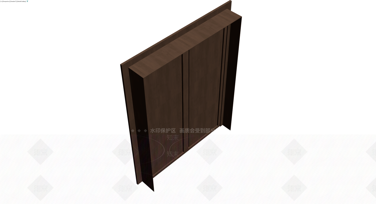 深棕色双开木门3D模型下载【ID:1230112984】