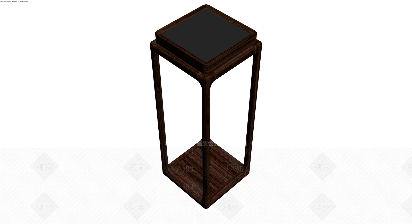 深色木质方几3D模型下载【ID:1230596897】