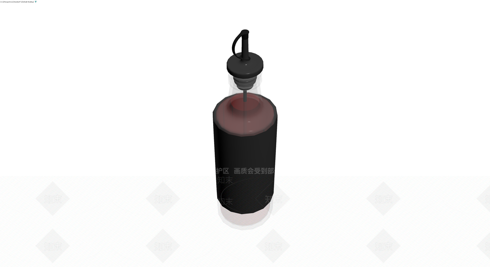 带黑色标签的玻璃油瓶3D模型下载【ID:1229855401】