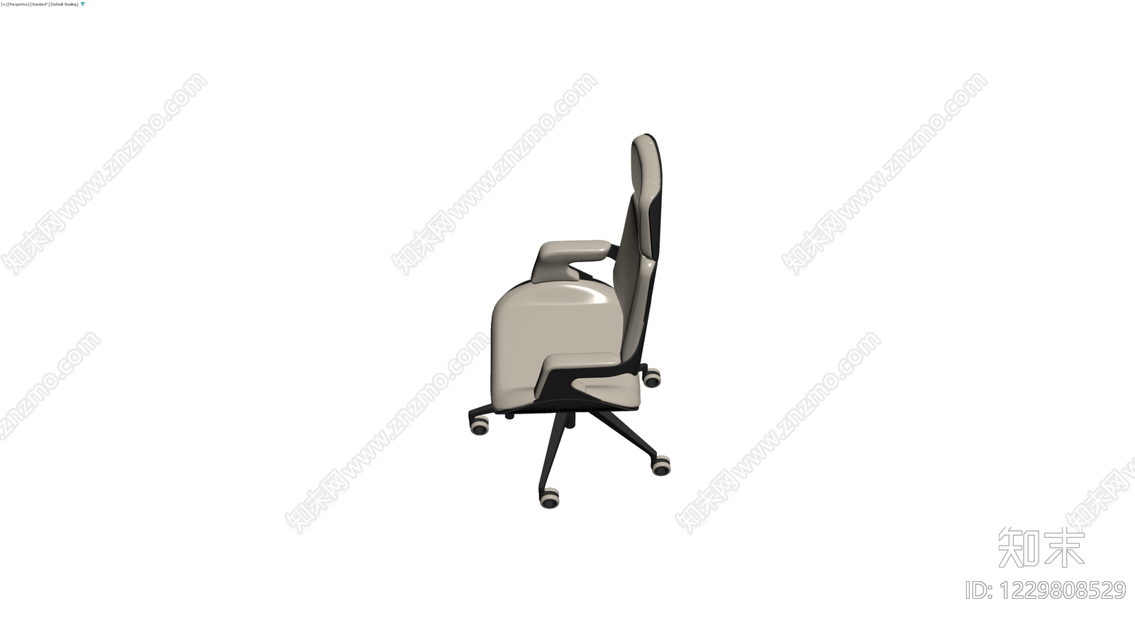 米色现代办公转椅3D模型下载【ID:1229808529】