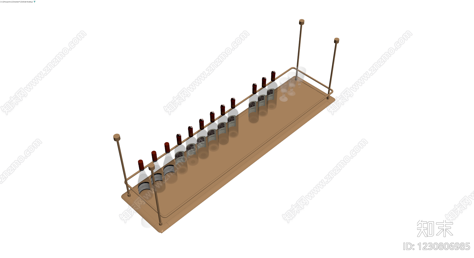 红酒架陈列模型3D模型下载【ID:1230806985】