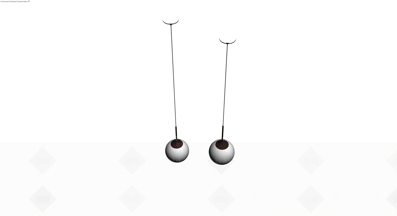 双球吊灯模型3D模型下载【ID:1230336623】