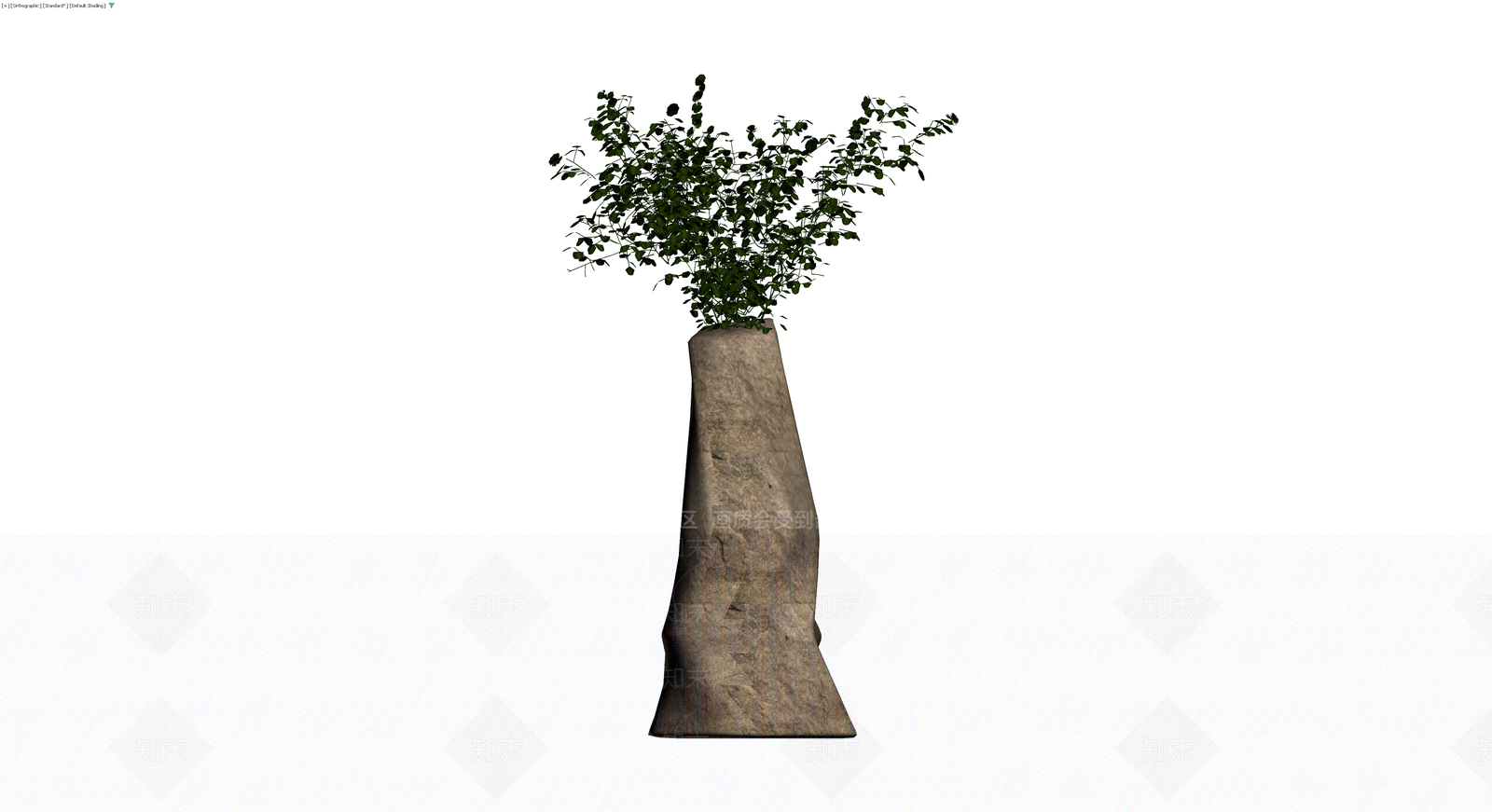 石纹底座盆栽植物3D模型下载【ID:1229669258】