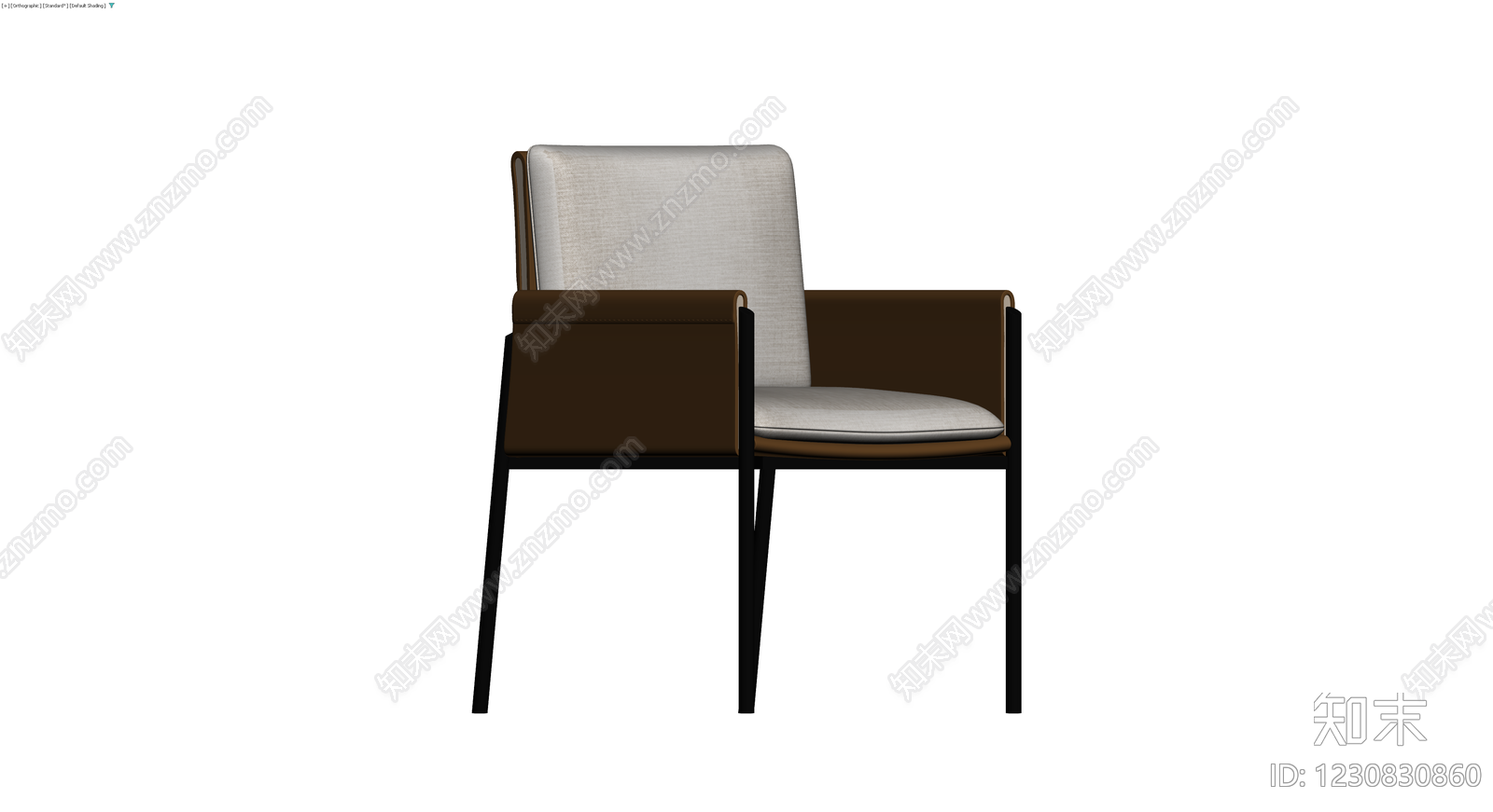 现代简约软包扶手椅3D模型下载【ID:1230830860】