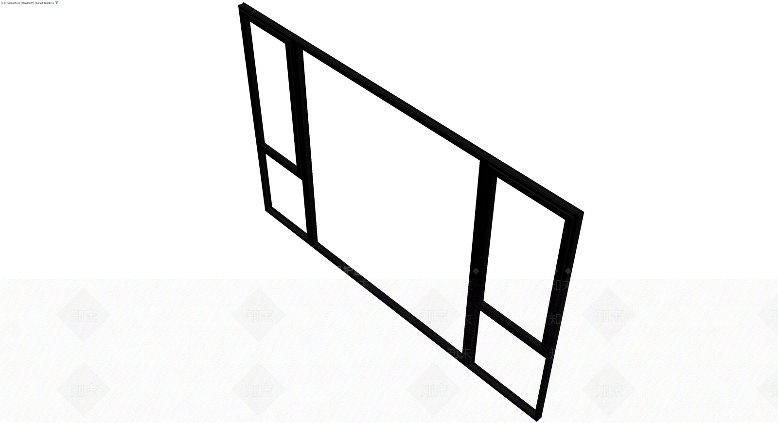 黑色边框隔断/屏风3D模型下载【ID:1229637059】