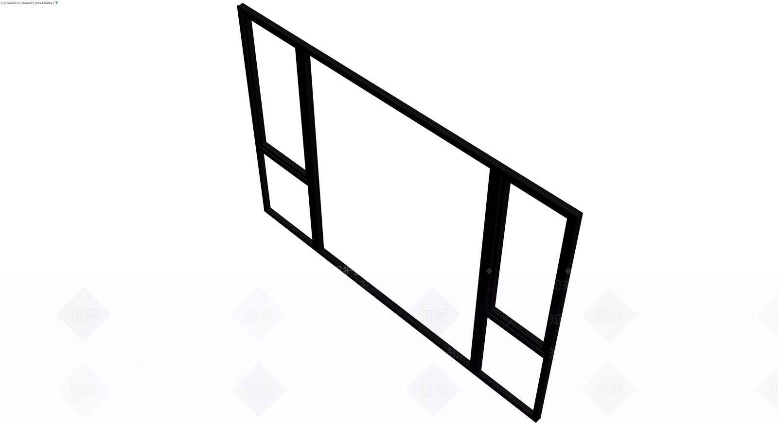 黑色边框隔断/屏风3D模型下载【ID:1229637059】