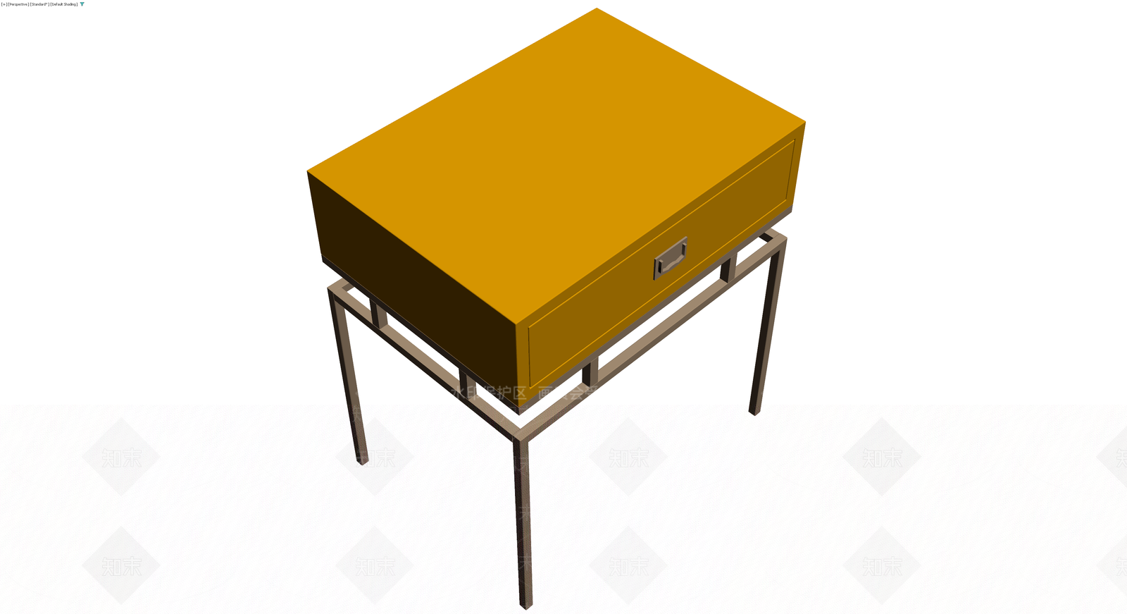 黄色抽屉边几3D模型下载【ID:1230442394】