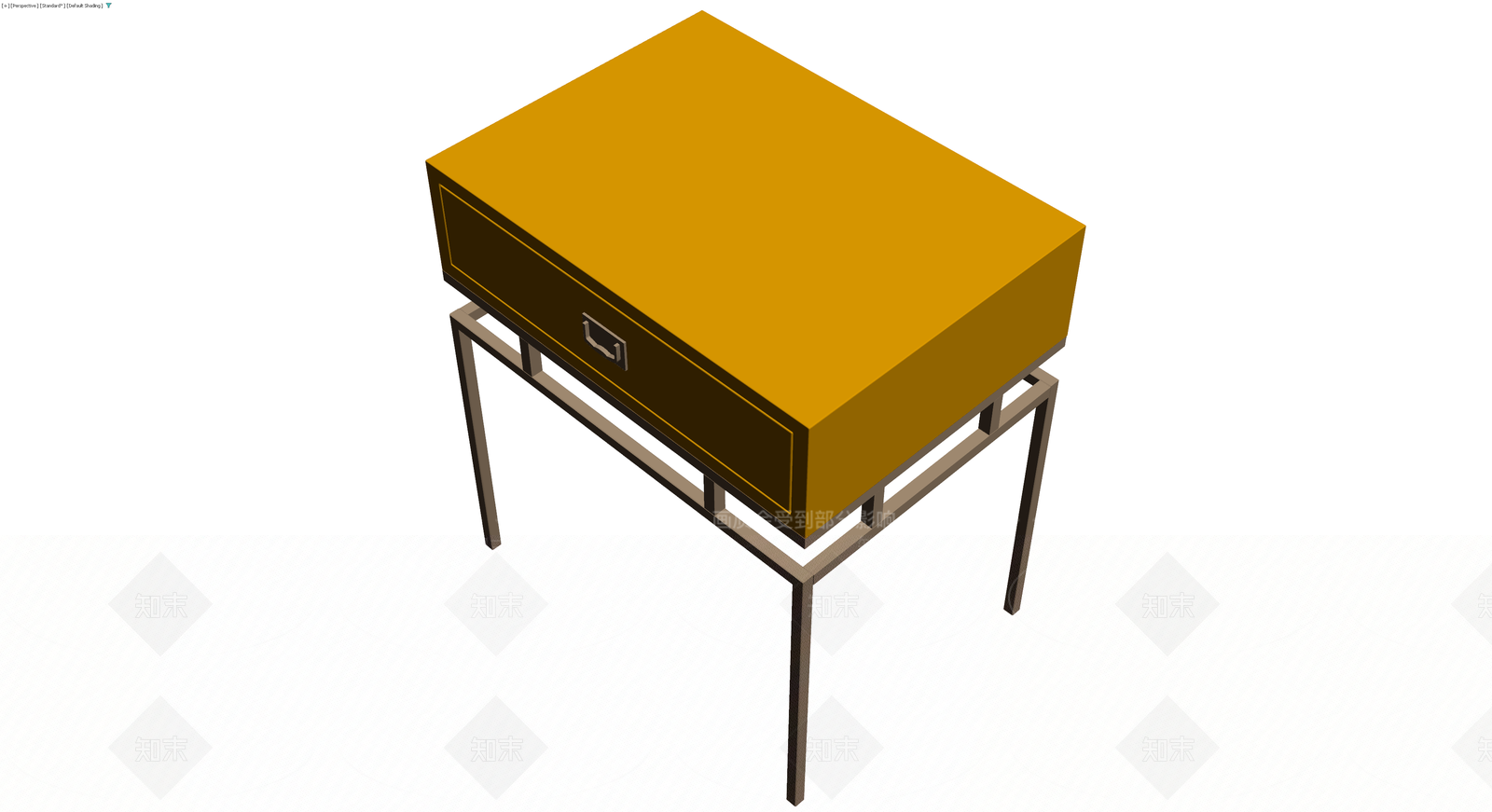 黄色抽屉边几3D模型下载【ID:1230442394】