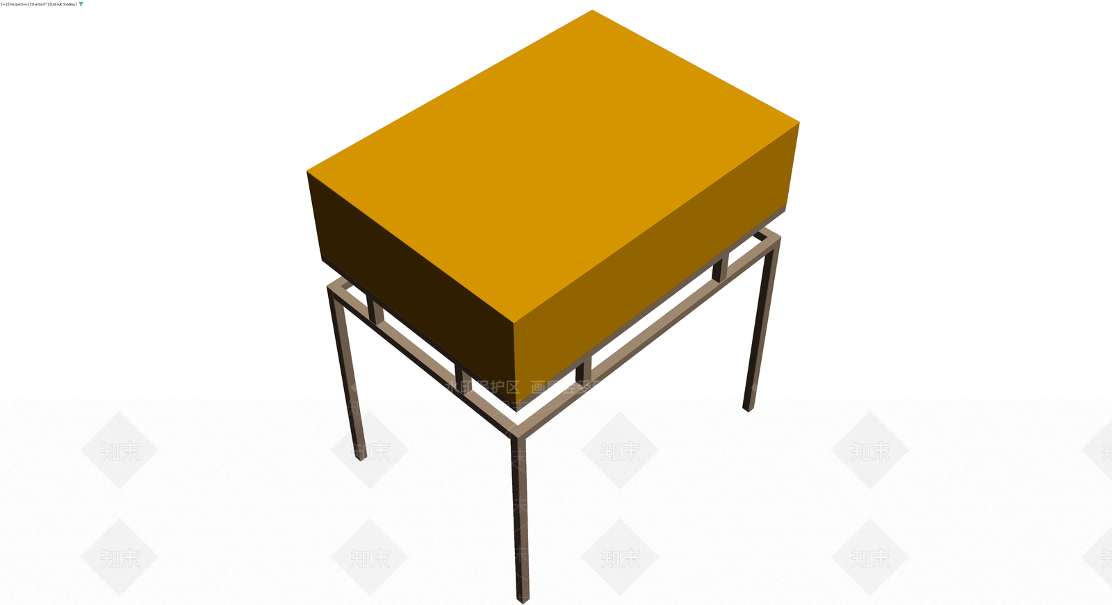 黄色抽屉边几3D模型下载【ID:1230442394】