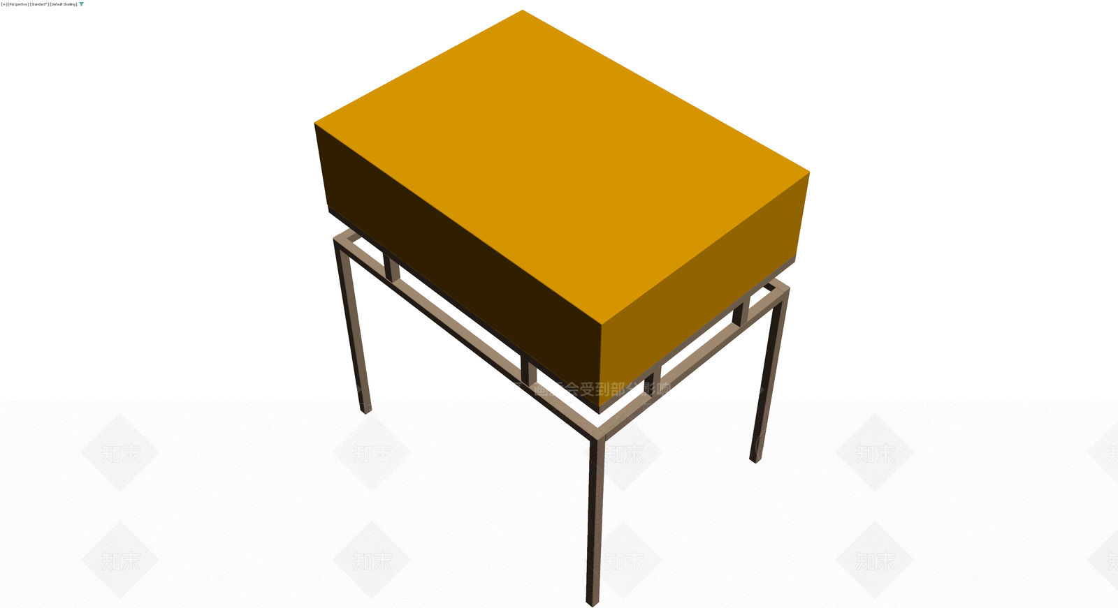 黄色抽屉边几3D模型下载【ID:1230442394】